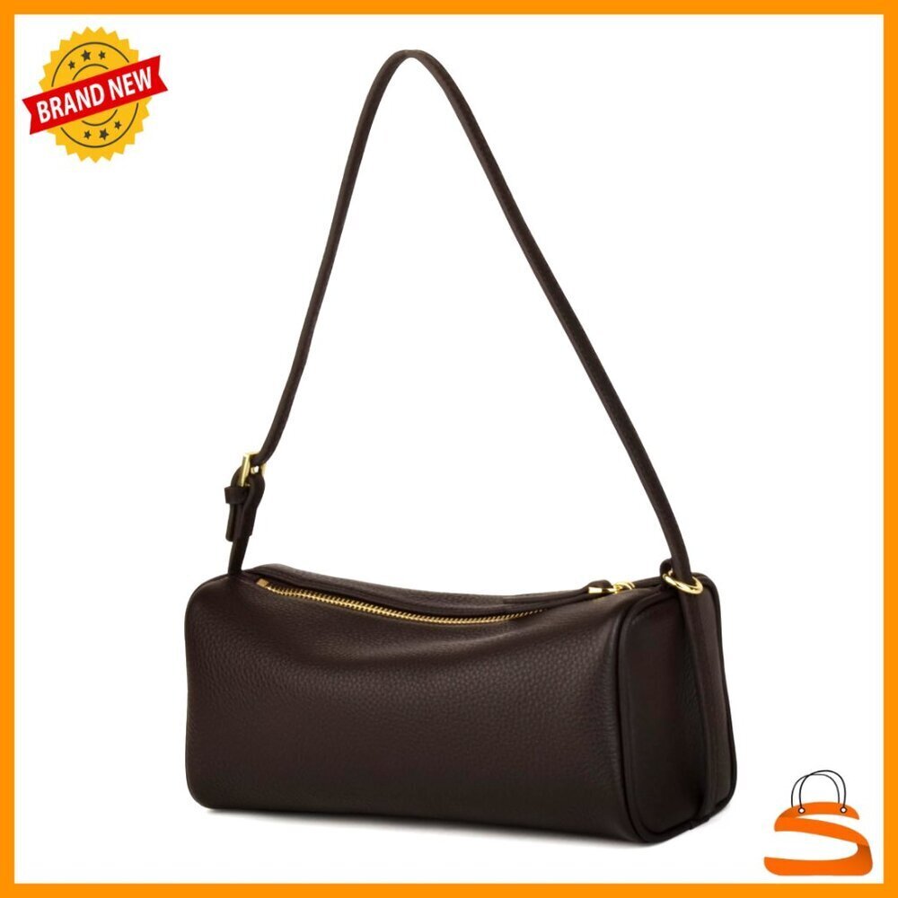 Premium Full Grain Leather Crossbody Hobo Bag with Adjustable Strap
